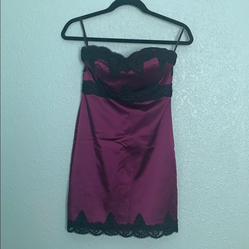 Bebe Purple Strapless dress, size 4, new condition